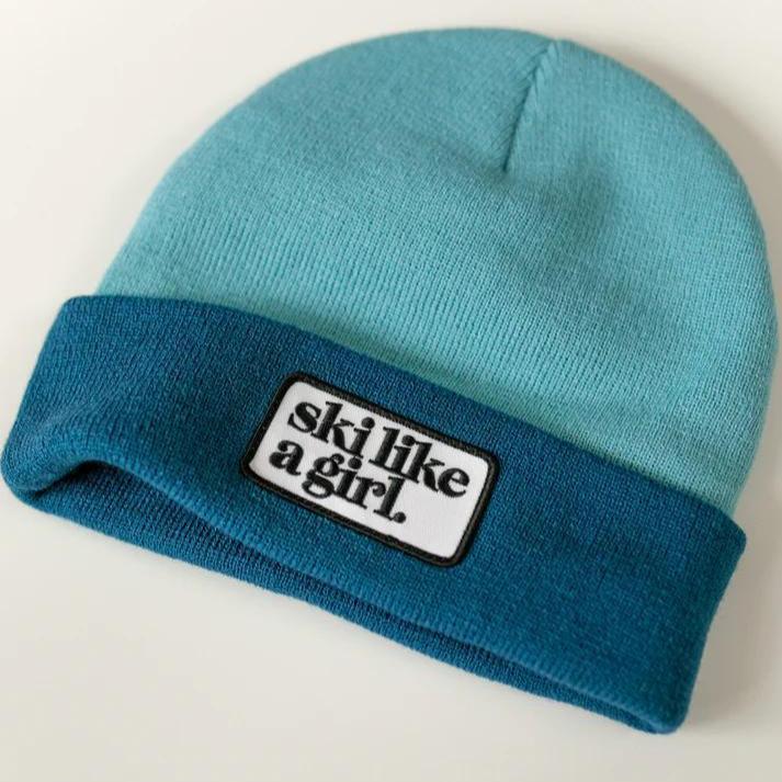 Ski Like A Girl Patch SLAG Beanie – Everything Colorado