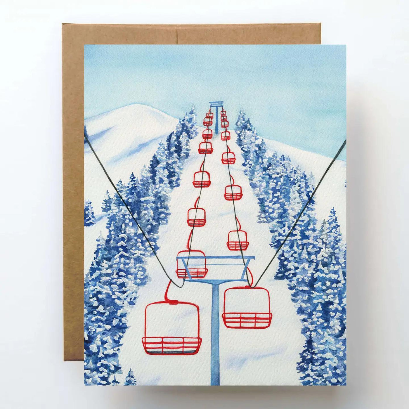 Red Chair Ski Lift | Everyday Greeting Card
