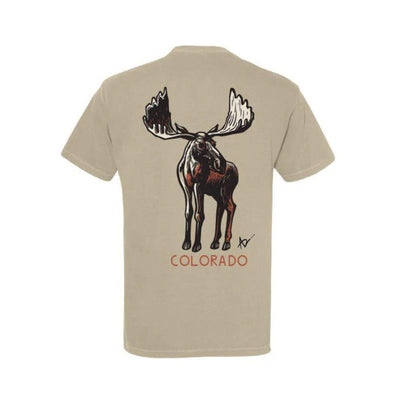 Standing Moose Colorado Short Sleeve Shirt by Andrew Dengate
