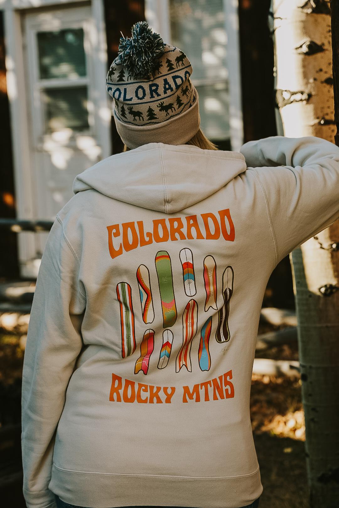 Snowboard Quiver 2 Colorado Hoodie by Mar Franzese