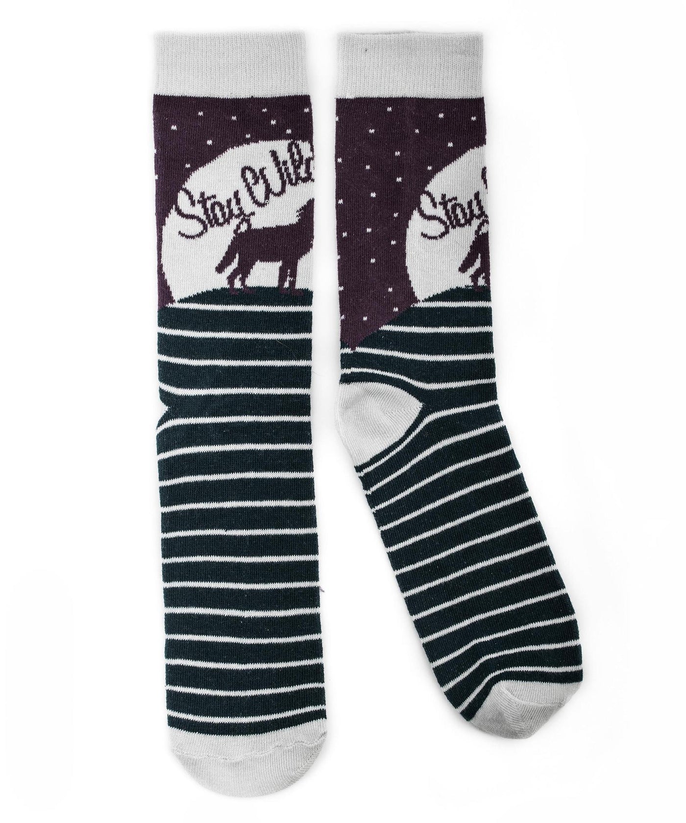 Howlin' Wolf Novelty Socks - Purple