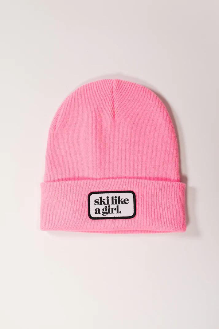 Ski Like A Girl Patch SLAG Beanie