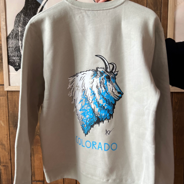 Andrew Dengate Mountain Goat Colorado Crewneck