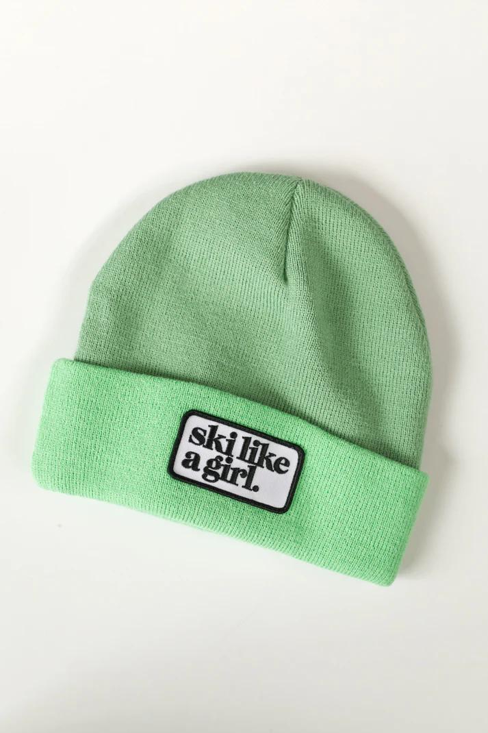 Ski Like A Girl Patch SLAG Beanie