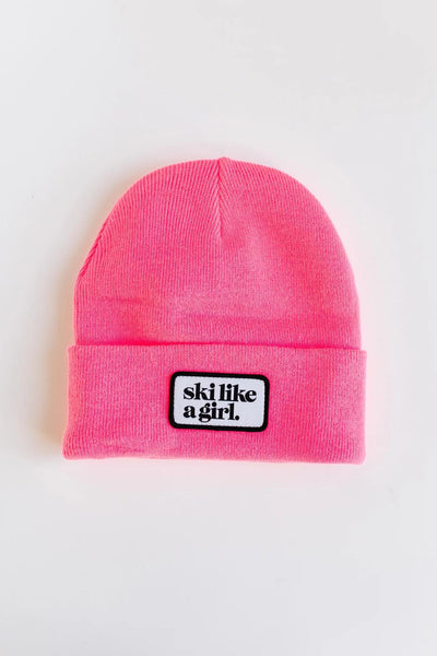 Ski Like A Girl Patch SLAG Beanie