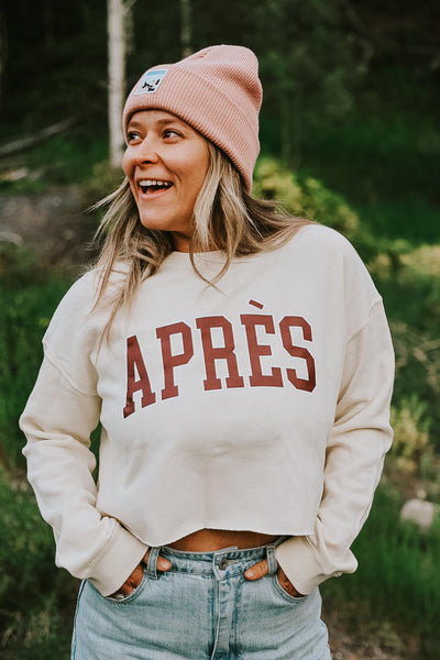 Aprés Cropped Crewneck Sweatshirt