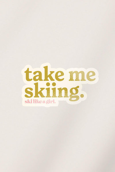 Take Me Skiing Slag Stickers