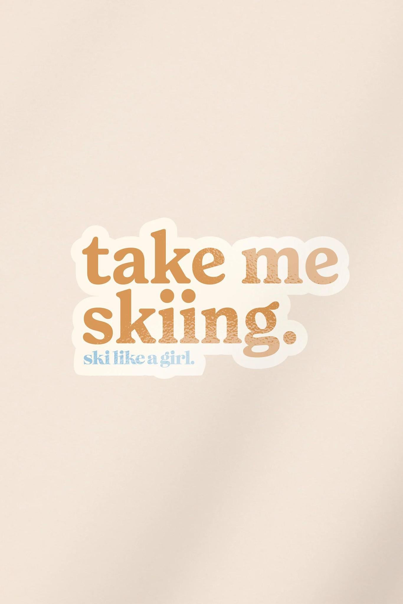 Take Me Skiing Slag Stickers