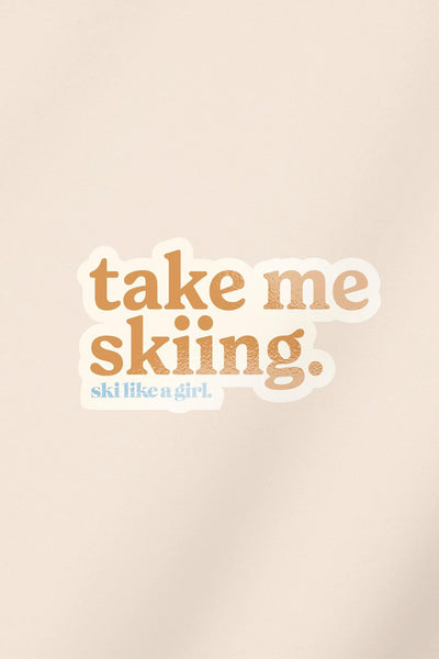 Take Me Skiing Slag Stickers