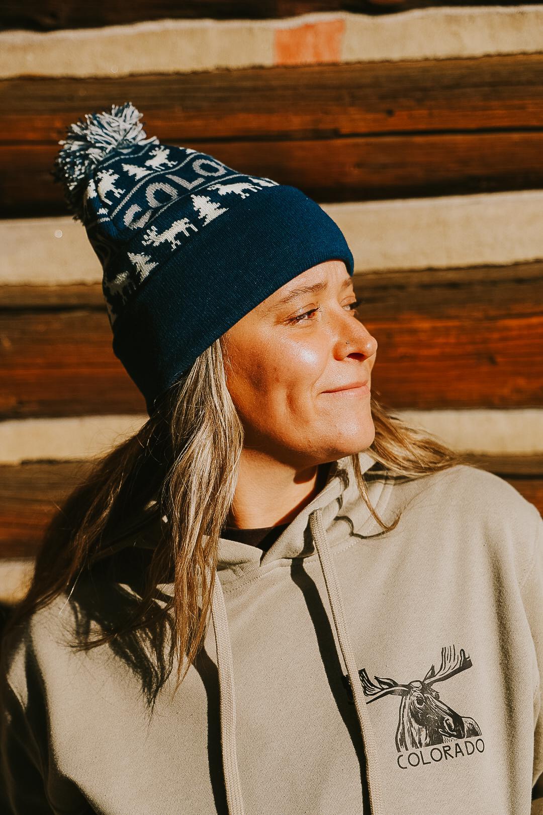 Standing Moose Colorado Hoodie by Andrew Dengate