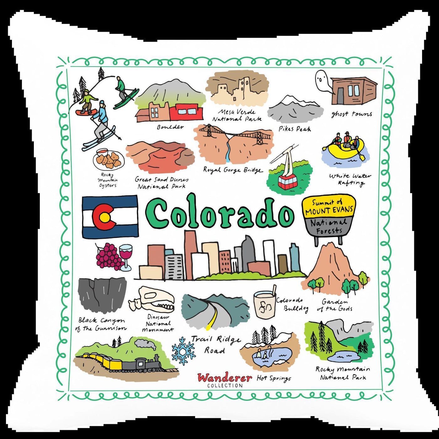 CO Wanderer Pillow & Pillow Case
