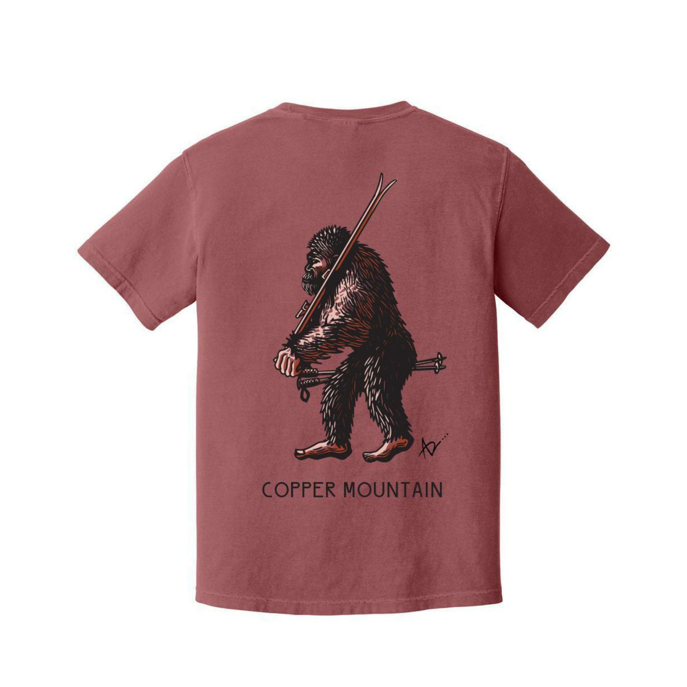 Ski Yeti Copper Mountain Short Sleeve Shirt by Andrew Dengate
