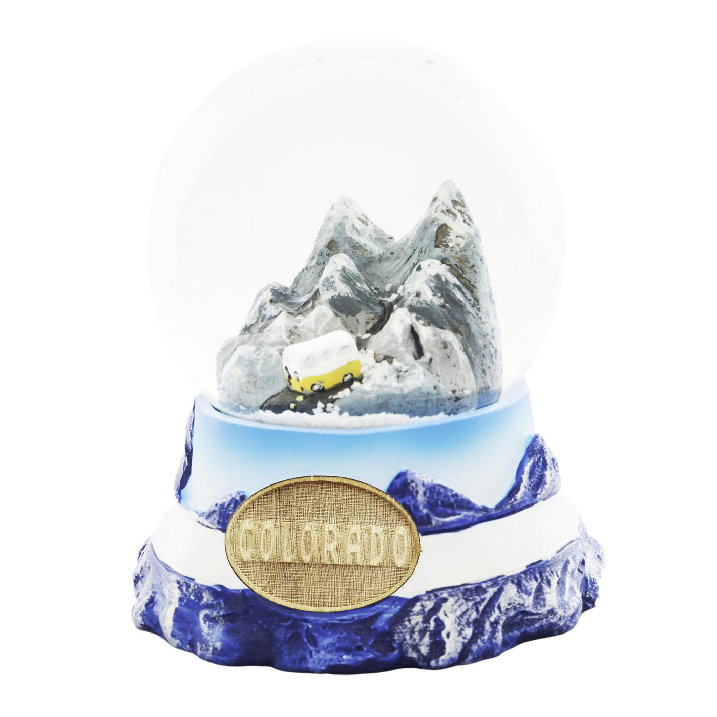 Adventure Yellow Bus Large Snow Globe