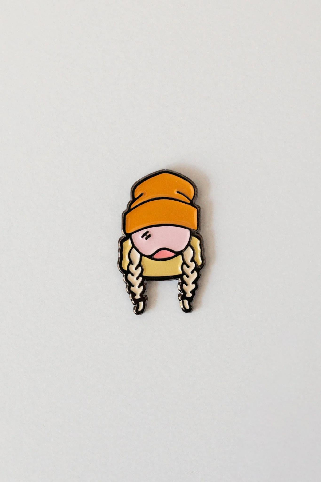 Sendy Ski Like A Girl Enamel Pin
