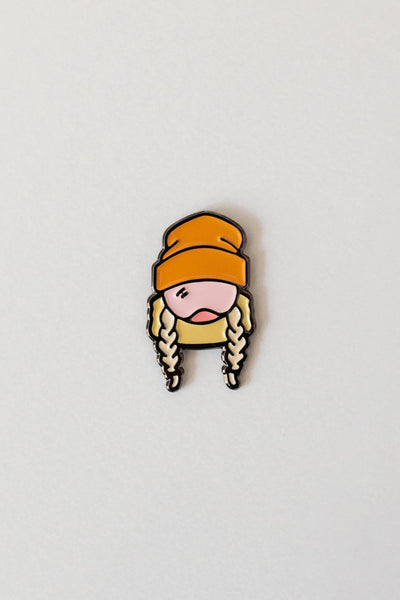 Sendy Ski Like A Girl Enamel Pin