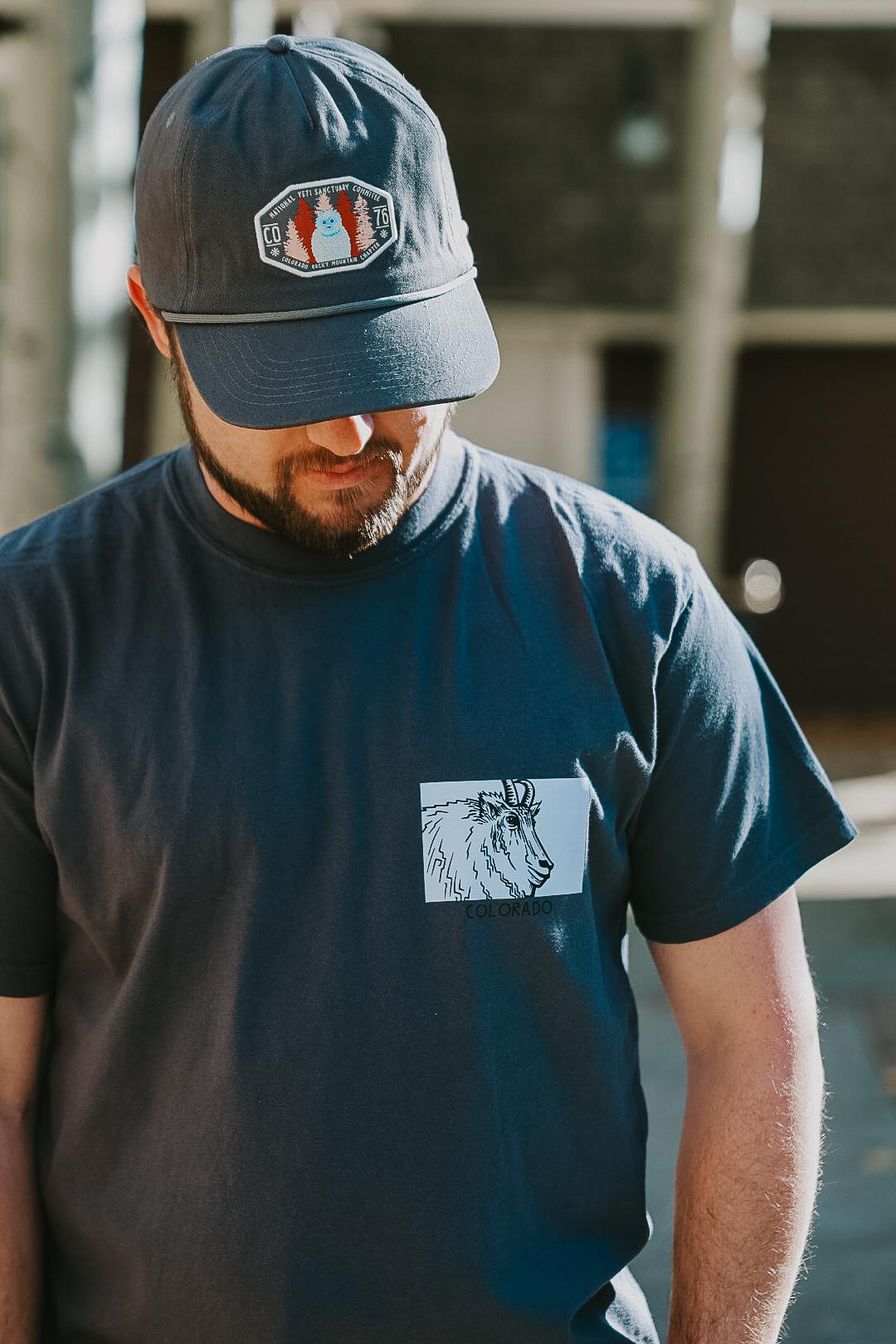 Mountain Goat Colorado Short Sleeve Shirt by Andrew Dengate