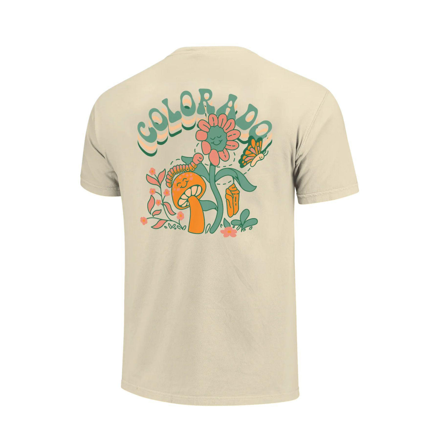 Flower Mushroom Retro Colorado Short Sleeve Shirt