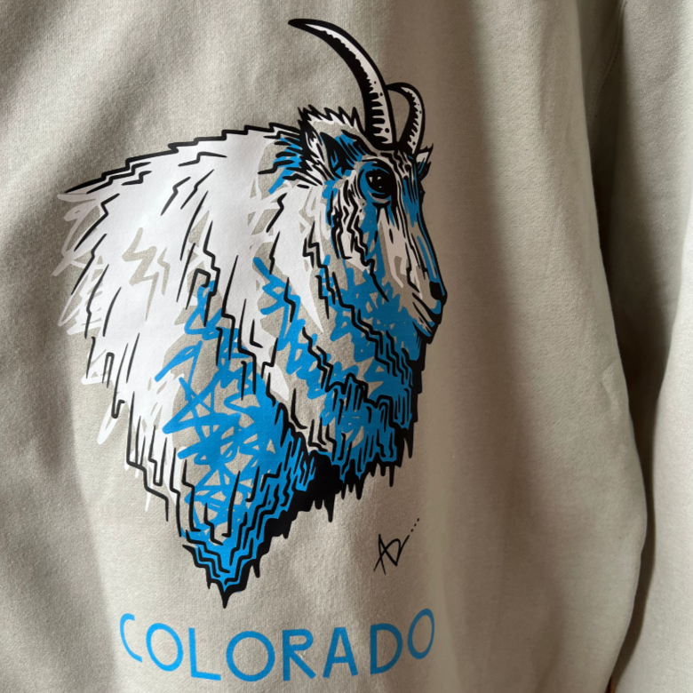 Andrew Dengate Mountain Goat Colorado Crewneck