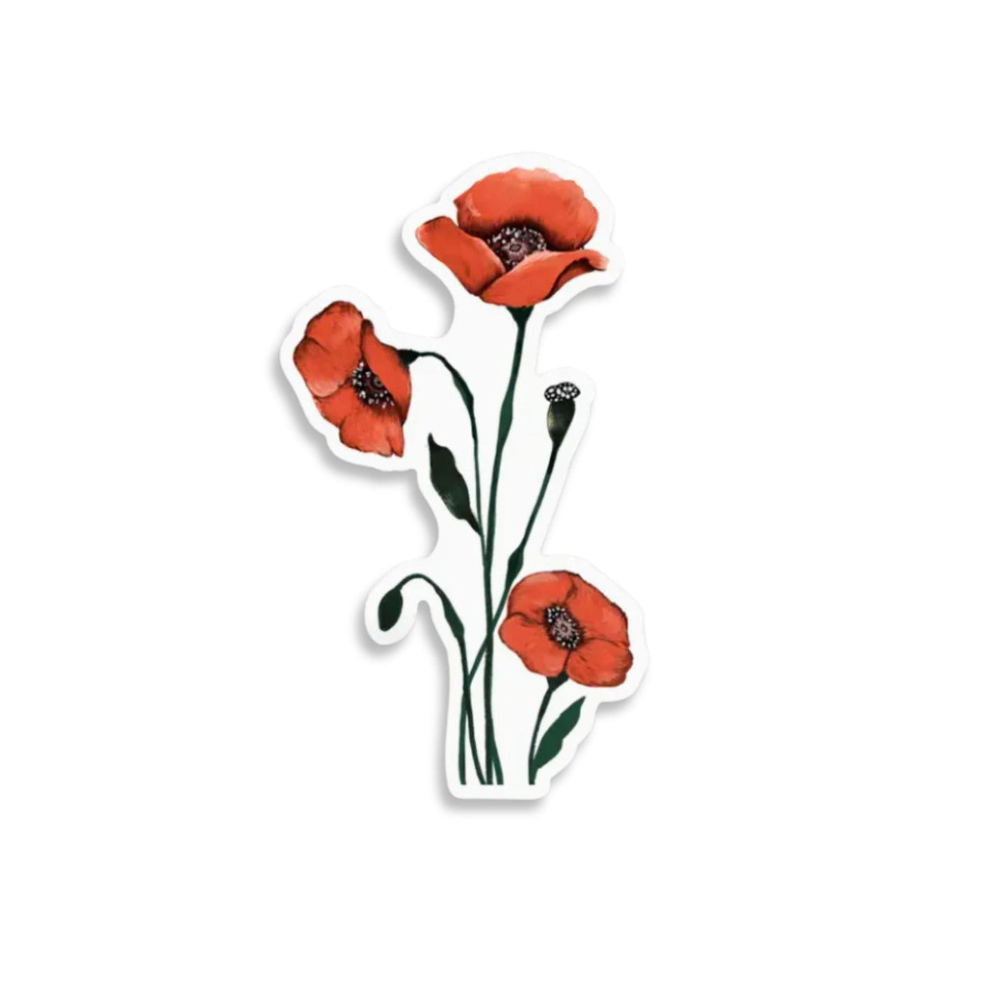 Blooming Artistry Poppy Sticker