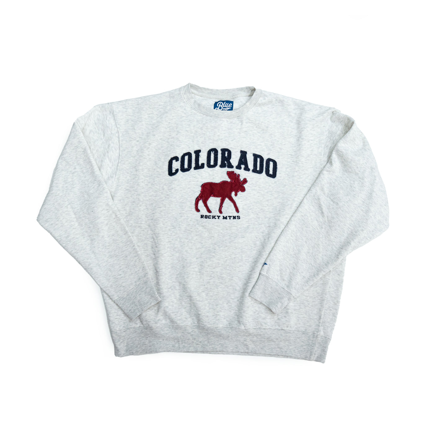 Footlights Moose Applique Crewneck Colorado