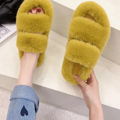Winter Flat Warm Fluffy Slippers