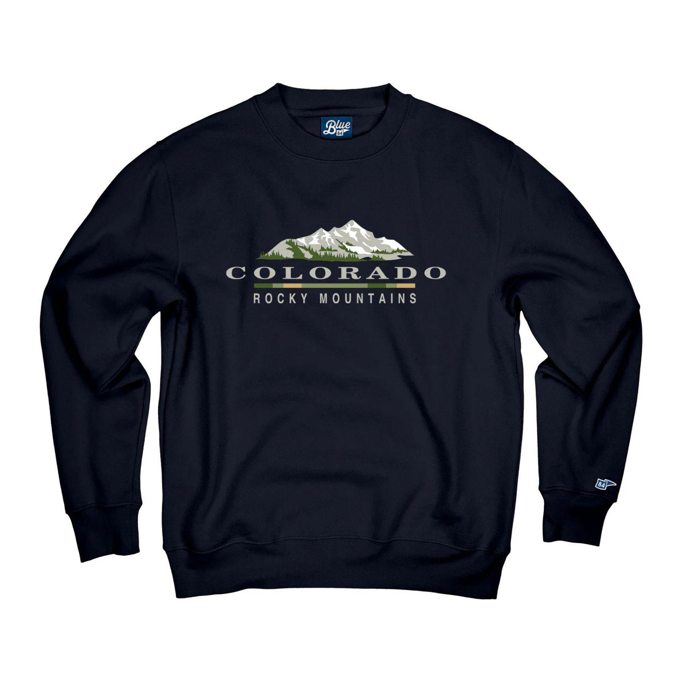 Earth Images Peaks Embroidered Colorado Crewneck