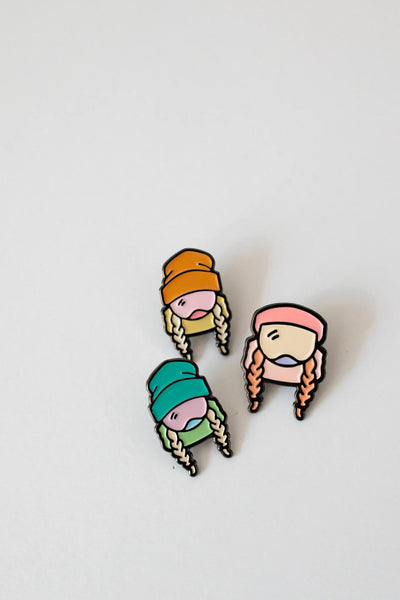 Sendy Ski Like A Girl Enamel Pin