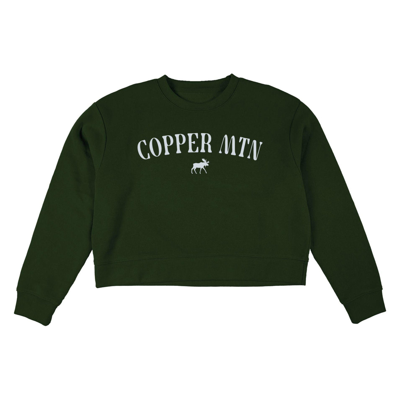 Fellowship Moose Embroidered Copper Mountain Cloud Fleece Midi Crew Sweatshirt