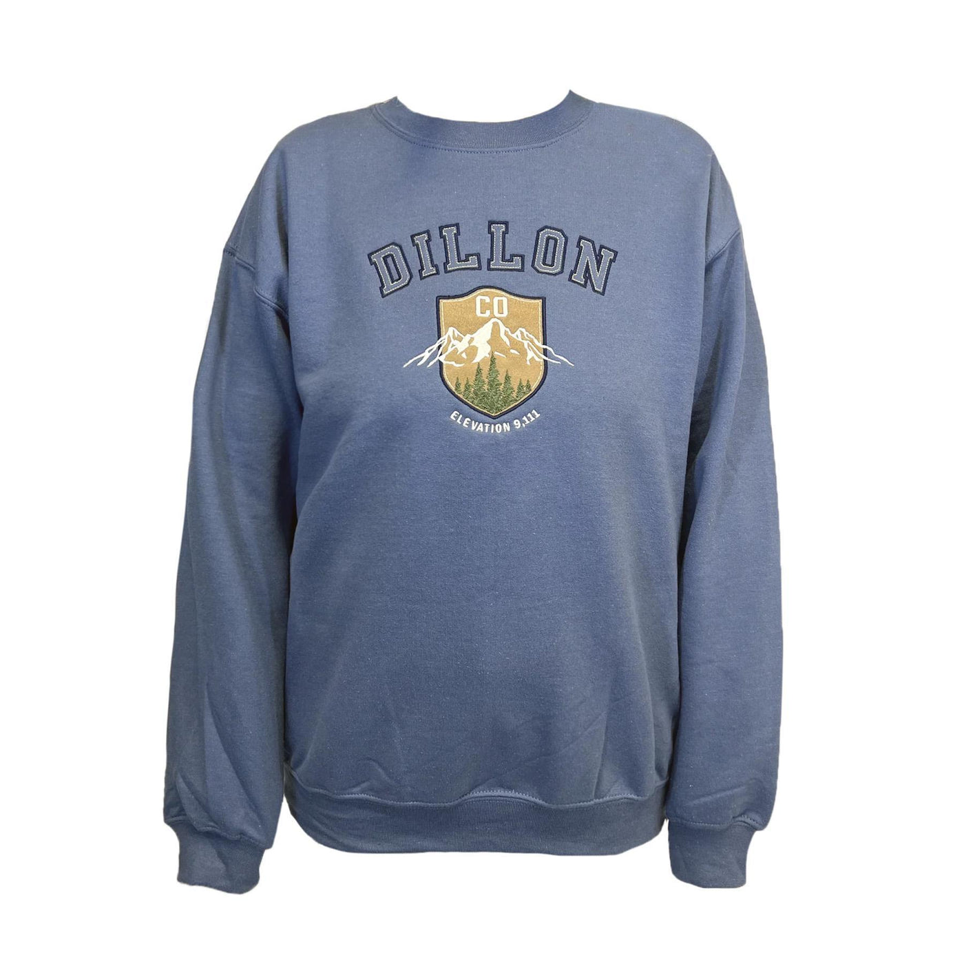 Suede Dillon Shield Colorado Embroidery Crewneck