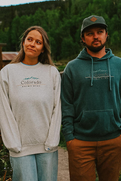 Classic Font Embroidered Hoodie - Colorado