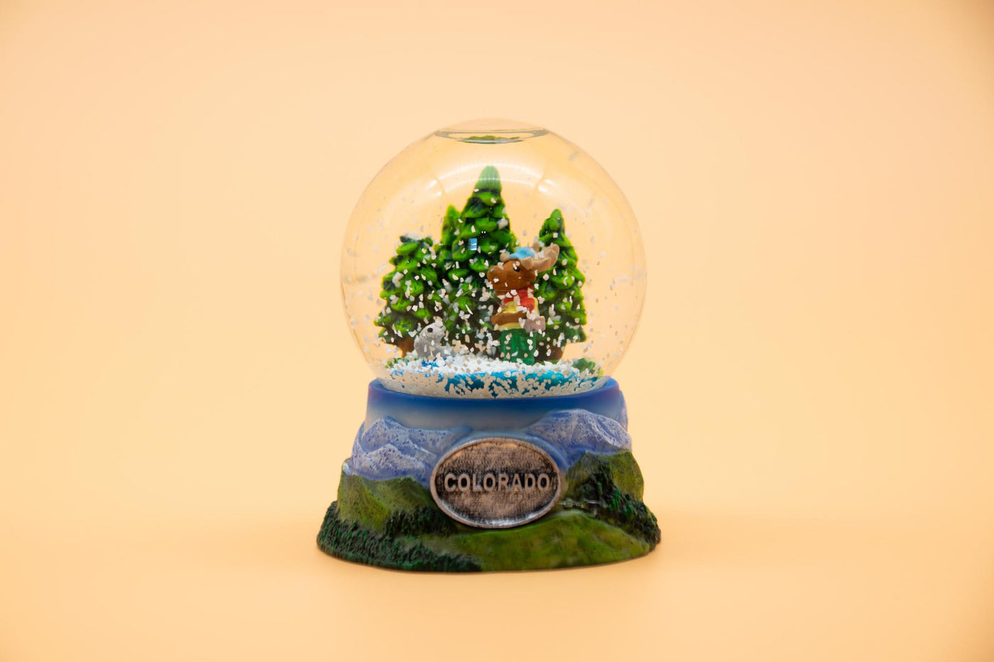 Fishing Moose Large Snow Globe