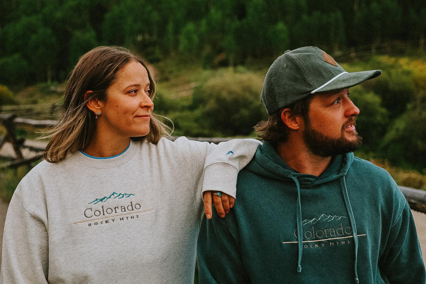 Classic Font Embroidered Hoodie - Colorado