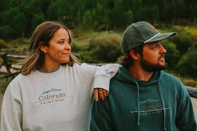 Classic Font Embroidered Hoodie - Colorado