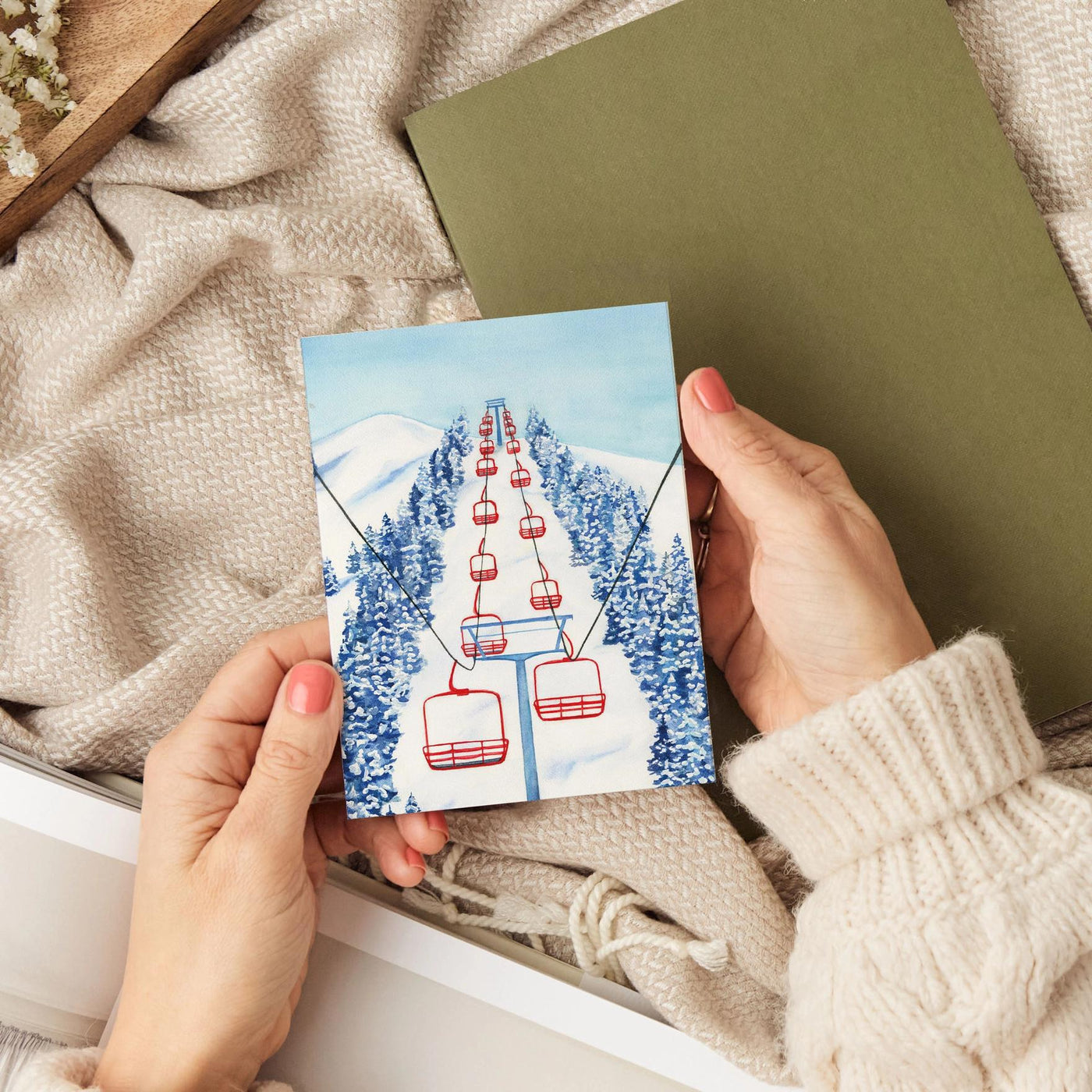 Red Chair Ski Lift | Everyday Greeting Card