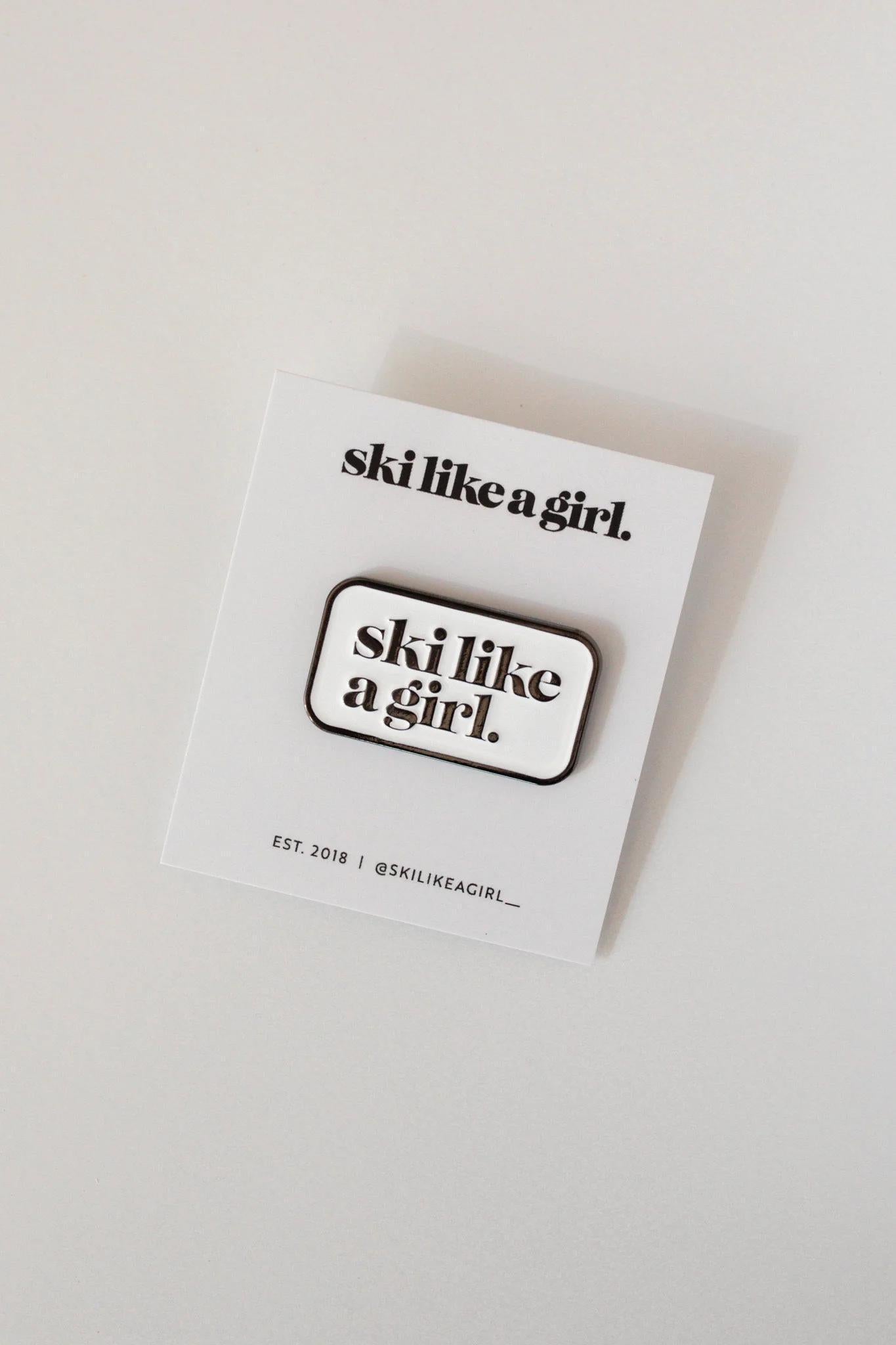 Ski Like A Girl Patch SLAG Pin