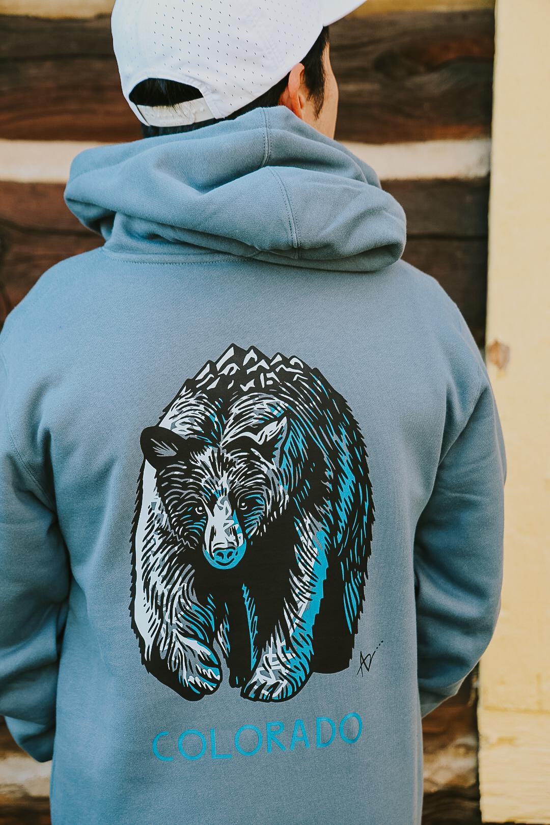 Bear Colorado Hoodie by Andrew Dengate