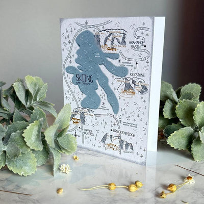Quirks of Art Colorado Map Themed Greeting Cards