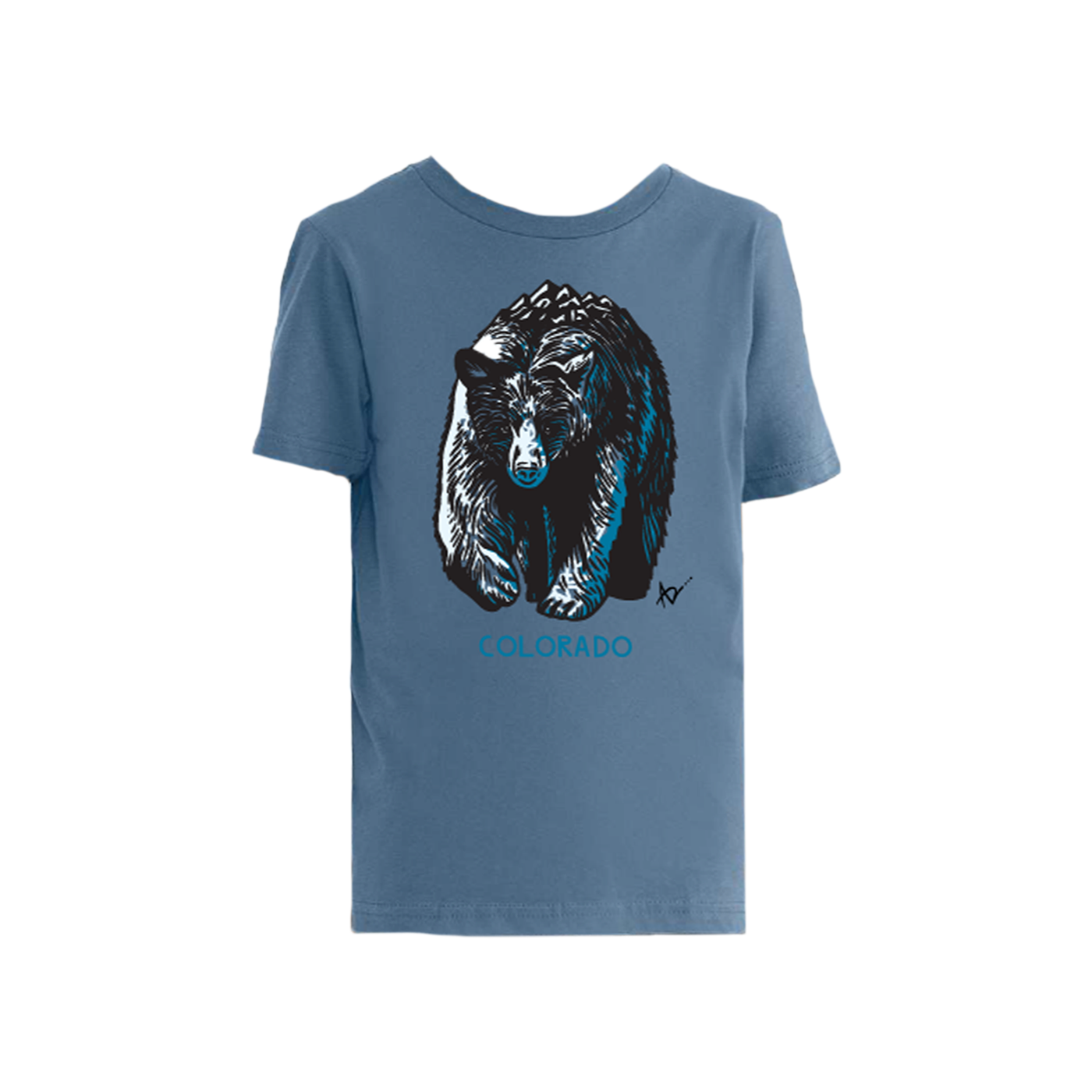 Bear Colorado Youth Short Sleeve Shirt by Andrew Dengate