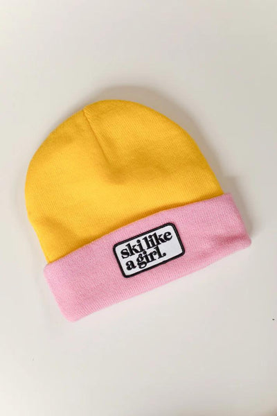 Ski Like A Girl Patch SLAG Beanie