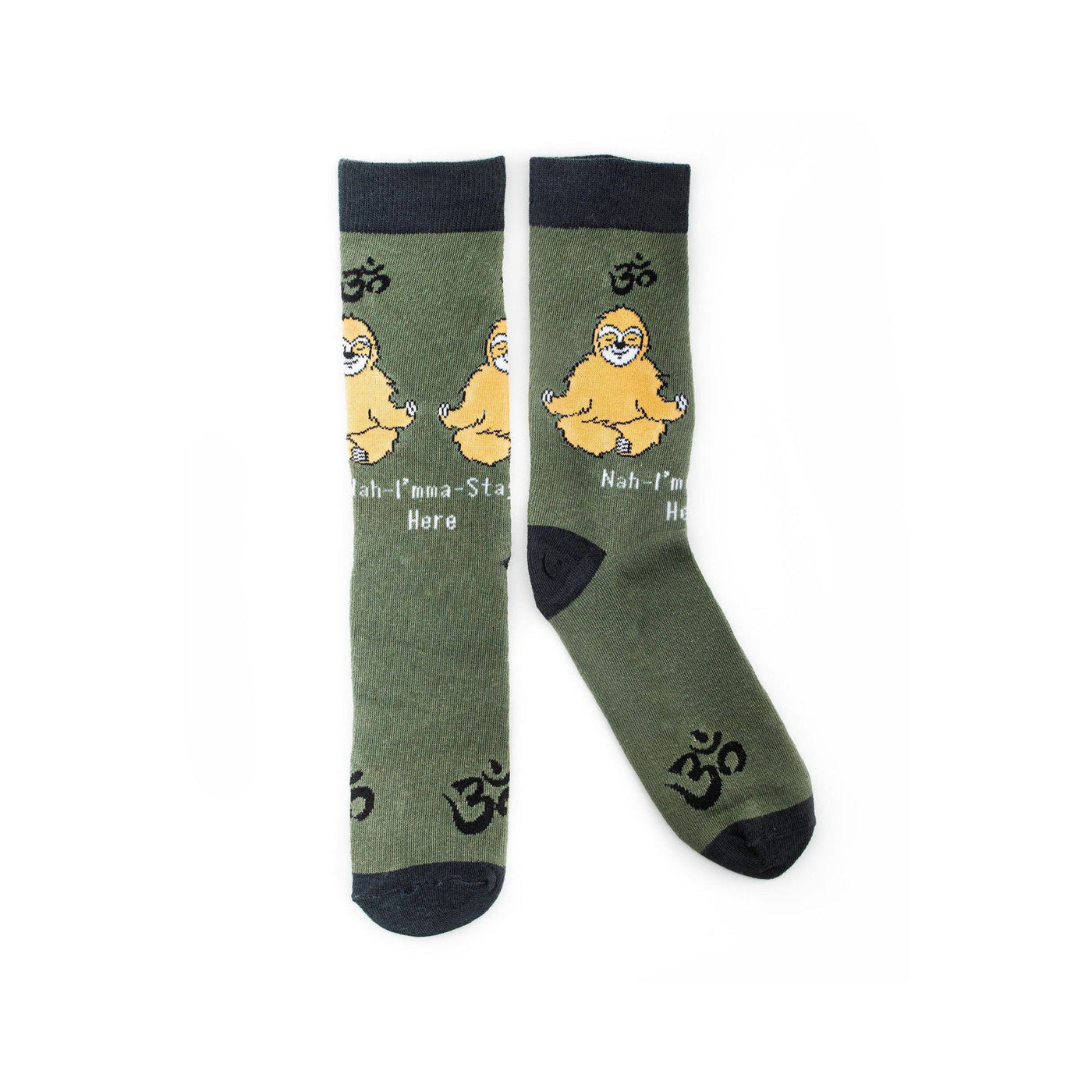 NAH-IMMA-STAY Sloth Novelty Socks