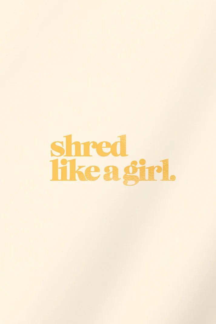 Shred Like a Girl Transfer Sticker