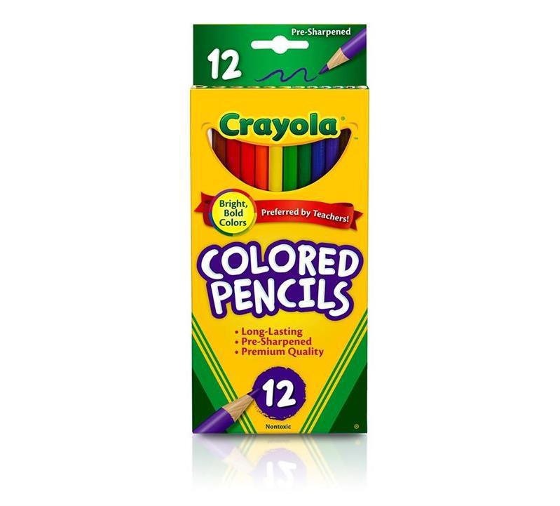 Crayola 12 Count Colored Pencils, Long