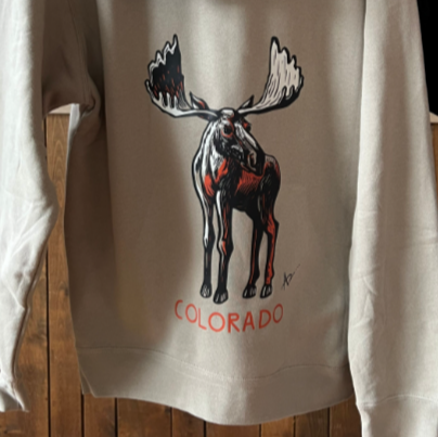 Andrew Dengate Standing Moose Copper Mountain Hoodie