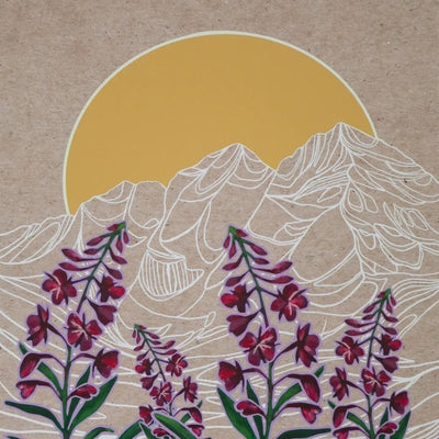 Maroon Bells with Fireweed Fine Art Print
