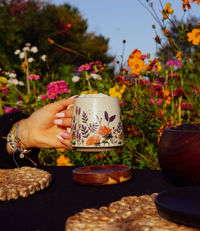 Blooming Butterfly Stoneware Mug