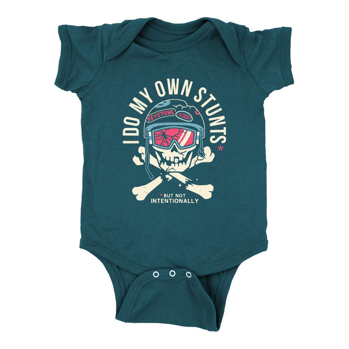 I Do My Own Stunts Copper Mtn Baby Onesie