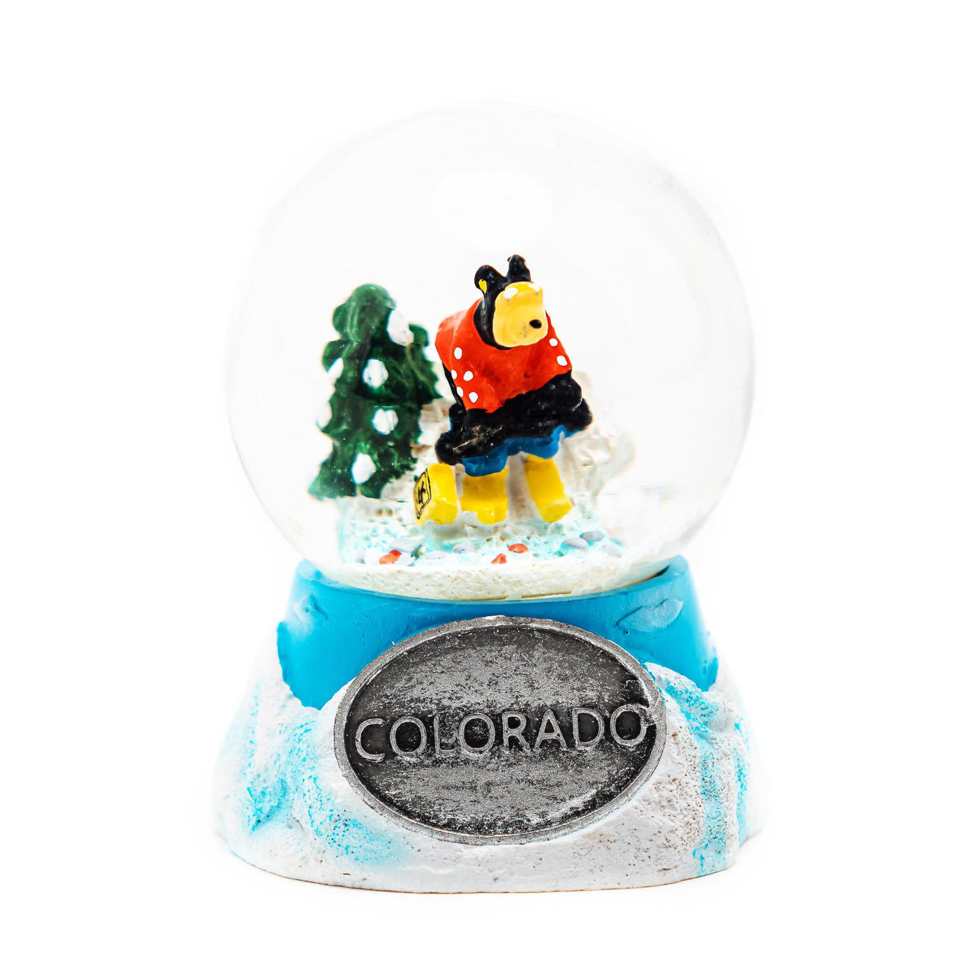 Skiing Small Bear Snow Globe