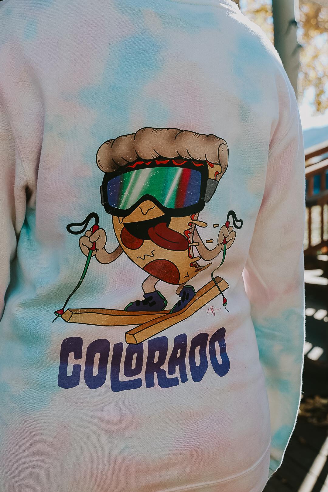 Pizza French Fry Colorado Hoodie by Mar Franzese
