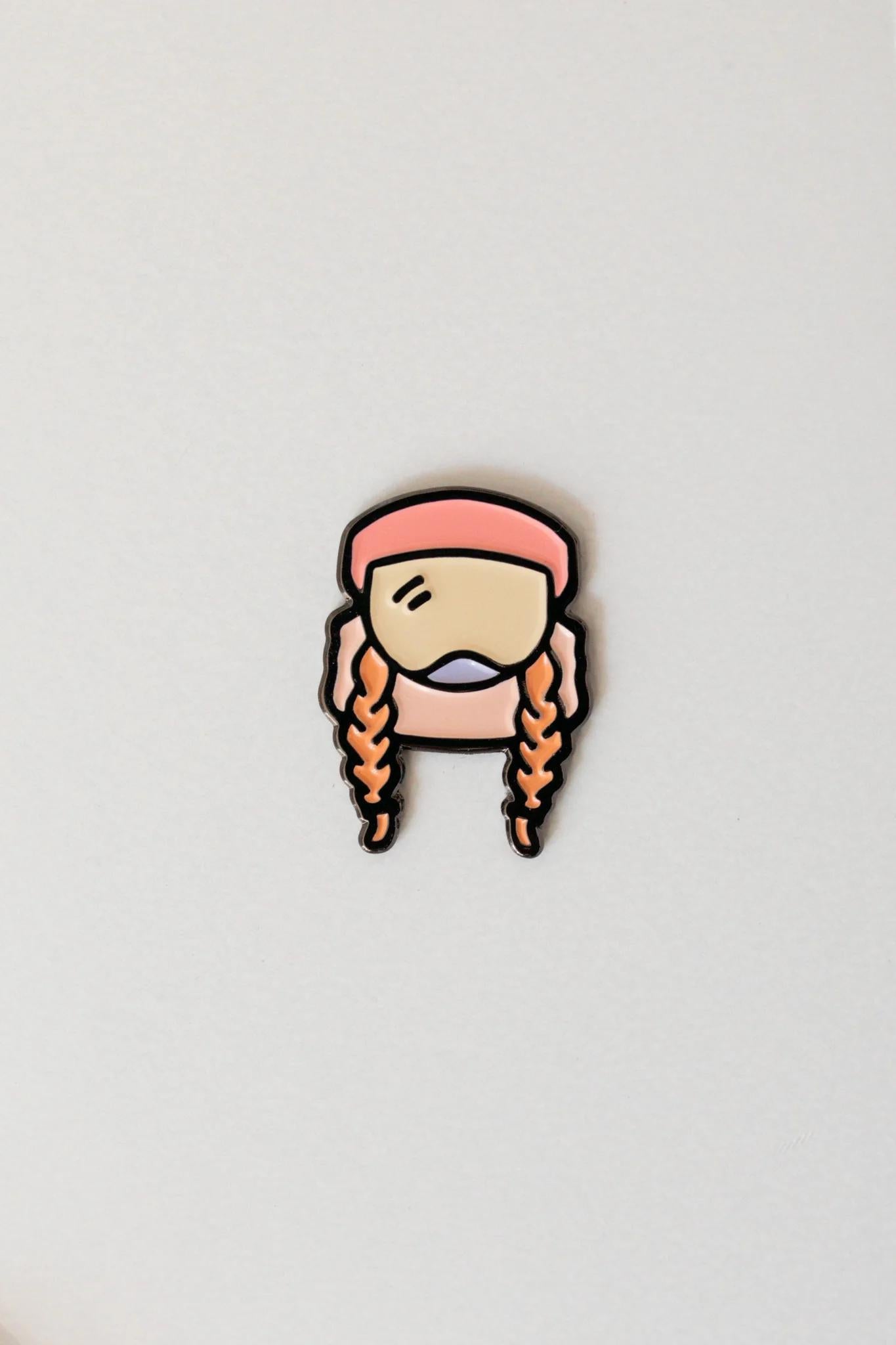 Sendy Ski Like A Girl Enamel Pin