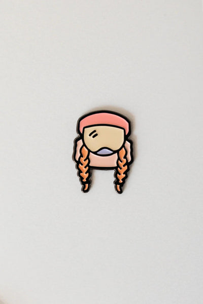 Sendy Ski Like A Girl Enamel Pin
